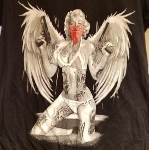 Ladies black tee shirt